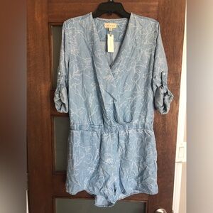 Anthropologie Cloth & Stone Tencel Floral Romper